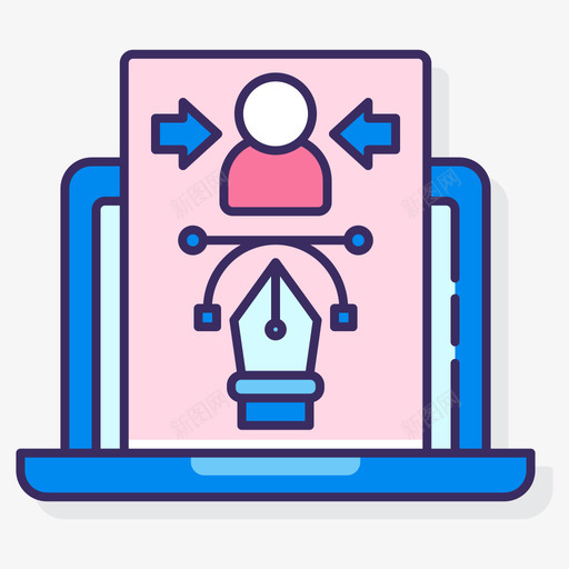 Ui设计ux和Ui图标1线颜色svg_新图网 https://ixintu.com Ui 设计 ux 图标 颜色