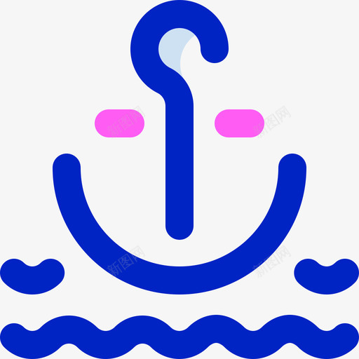 锚夏季231彩色svg_新图网 https://ixintu.com 夏季 彩色