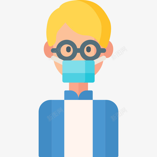 伙计带着医用面具的阿凡达9号扁平svg_新图网 https://ixintu.com 伙计 带着 医用 面具 阿凡 9号 扁平