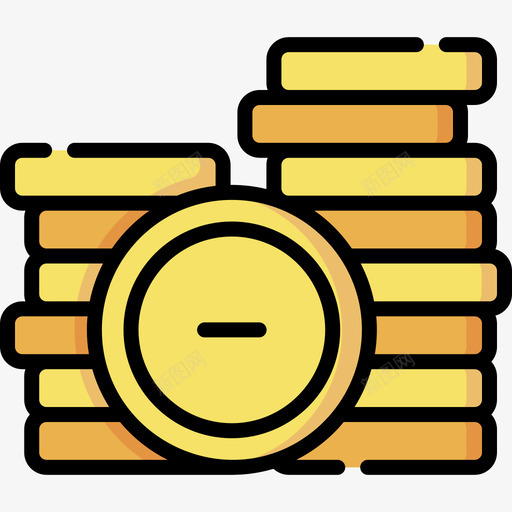 硬币货币151线颜色svg_新图网 https://ixintu.com 硬币 货币 颜色