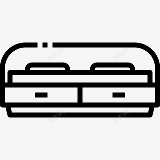 床卧室舒适svg_新图网 https://ixintu.com 卧室 舒适 家具 双人床