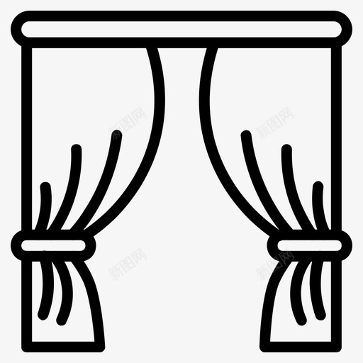 窗帘布景svg_新图网 https://ixintu.com 窗帘