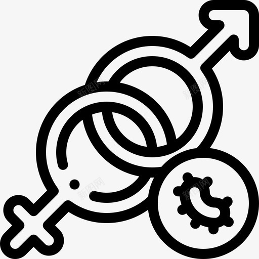性病毒传播4线状svg_新图网 https://ixintu.com 病毒 传播 线状
