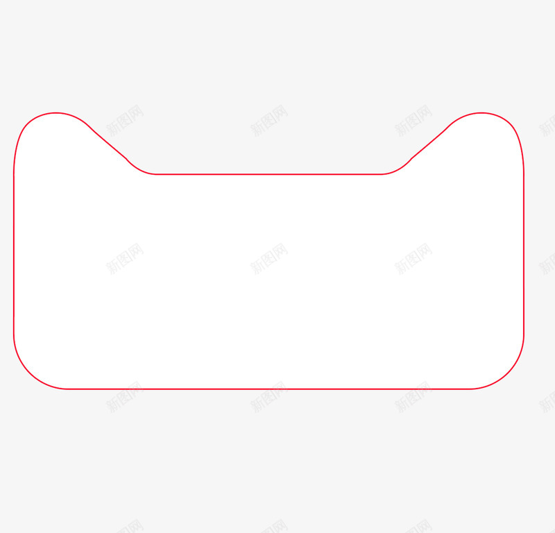 天猫猫头logo轮廓艺术边框png免抠素材_新图网 https://ixintu.com 天猫 猫头 logo 轮廓 艺术 边框