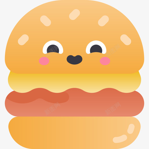 汉堡烤肉11平的svg_新图网 https://ixintu.com 汉堡 烤肉 平的