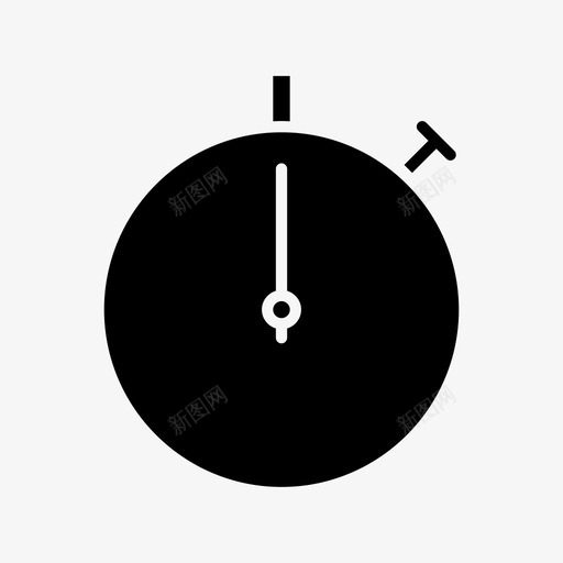 秒表计时器基本字形svg_新图网 https://ixintu.com 秒表 计时器 基本 字形