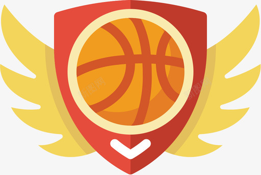 盾牌篮球60扁平svg_新图网 https://ixintu.com 盾牌 篮球 扁平