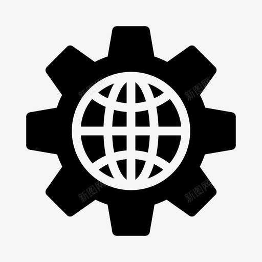 全球设置齿轮营销svg_新图网 https://ixintu.com 全球 设置 搜索引擎 优化 齿轮 营销 市场营销 字形