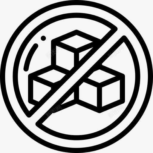 糖饮食与健康3线性svg_新图网 https://ixintu.com 饮食 健康 线性