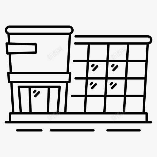 购物中心市场商场svg_新图网 https://ixintu.com 购物中心 市场 商场 商店 室内 建筑物 向量 图标