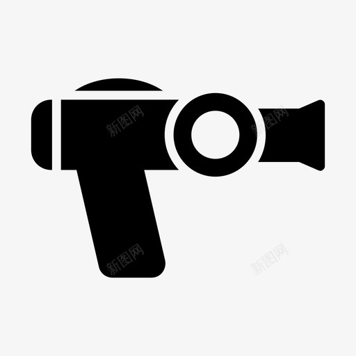 枪爆能射击svg_新图网 https://ixintu.com 空间 爆能 射击 武器 字形 图标
