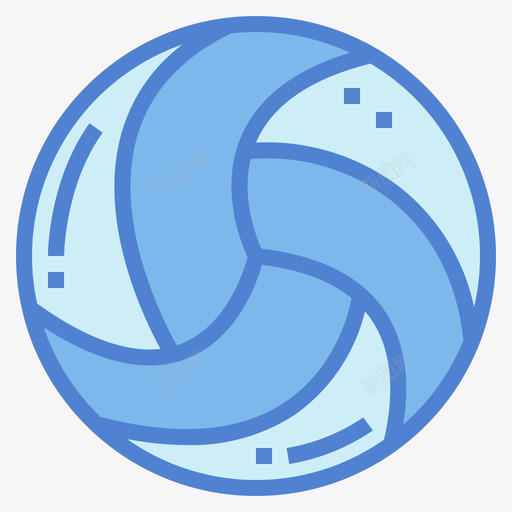 排球排球3蓝色svg_新图网 https://ixintu.com 排球 蓝色