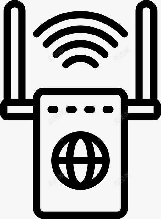 Wifi无线4线性svg_新图网 https://ixintu.com Wifi 无线 线性