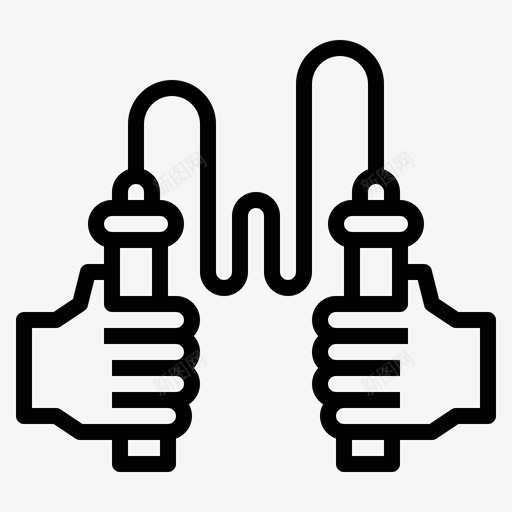 跳绳运动器材9直线型svg_新图网 https://ixintu.com 跳绳 运动器材 直线 线型