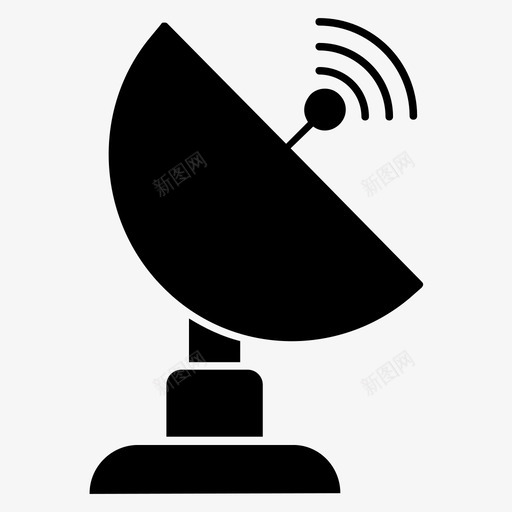 卫星通信通信技术抛物面碟形天线svg_新图网 https://ixintu.com 天线 卫星通信 卫星 通信技术 抛物面 碟形 网络 通信 字形 图标