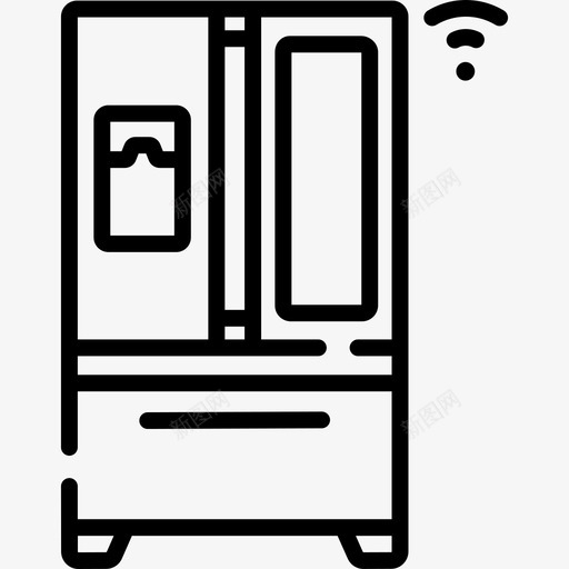 智能冰箱智能家居55线性svg_新图网 https://ixintu.com 智能 冰箱 智能家居 线性