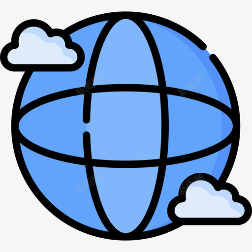 地球网格云计算网络4线颜色svg_新图网 https://ixintu.com 地球 网格 云计算 网络 颜色