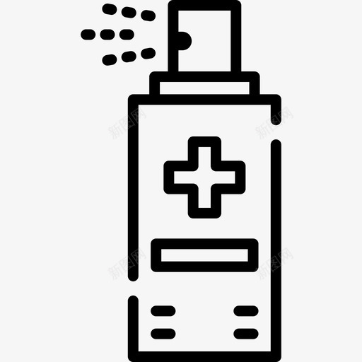 洗手液卫生和消毒9线性svg_新图网 https://ixintu.com 洗手 卫生 消毒 线性