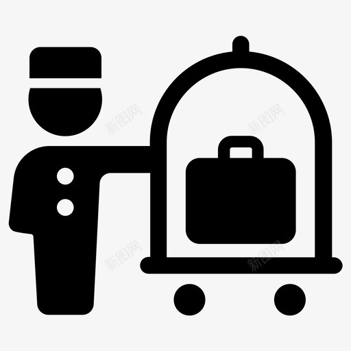 搬运工服务员旅馆svg_新图网 https://ixintu.com 服务员 搬运工 旅馆 大堂 行李