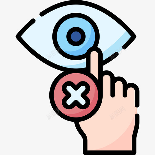 请勿触摸covid防护措施2线条颜色svg_新图网 https://ixintu.com 请勿 触摸 covid 防护 措施 线条 颜色