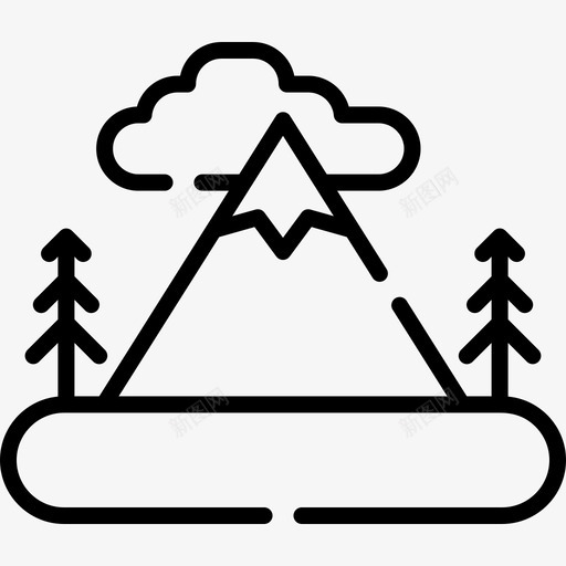 山地自然162线性svg_新图网 https://ixintu.com 山地 自然 线性
