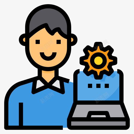 管理网络技术26线性颜色svg_新图网 https://ixintu.com 管理 网络技术 线性 颜色