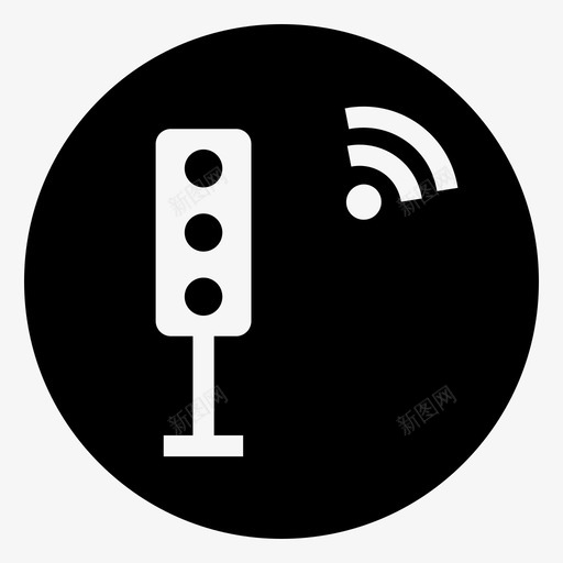 交通信号自动化通信svg_新图网 https://ixintu.com 联网 交通 信号 自动化 通信 基础 黑色 填充 减去 前面
