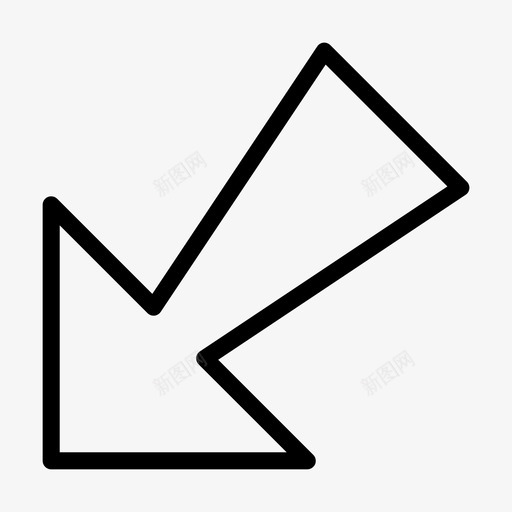 左下箭头材质常规线条集332svg_新图网 https://ixintu.com 左下 箭头 材质 常规 线条