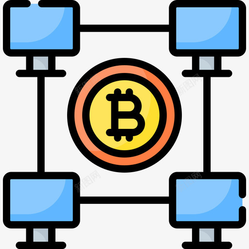 点对点加密货币104线性颜色svg_新图网 https://ixintu.com 加密 货币 线性 颜色