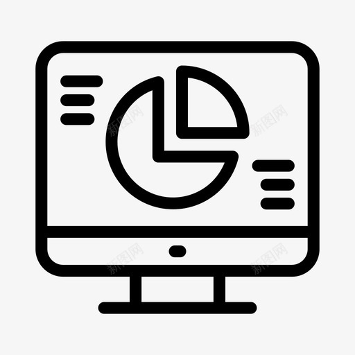 屏幕饼图图形联机svg_新图网 https://ixintu.com 屏幕 饼图 图形 联机 统计 业务 分析 字形