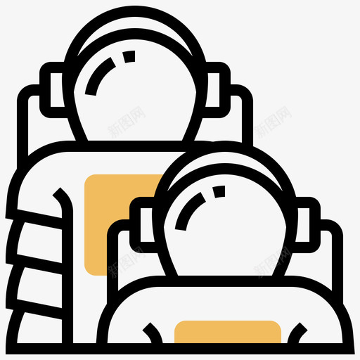 太空人航天技术13黄影svg_新图网 https://ixintu.com 太空人 航天 技术 黄影