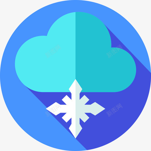 雪花天气375平坦svg_新图网 https://ixintu.com 雪花 天气 平坦
