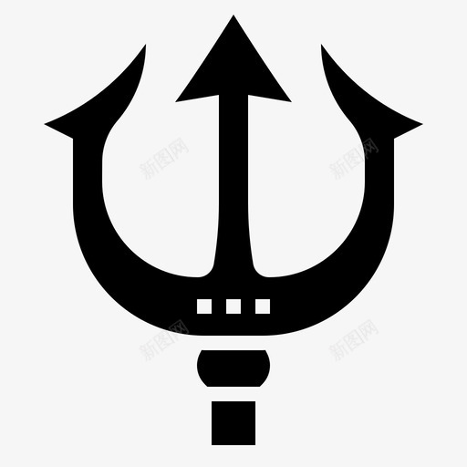 三叉戟潜水元素雕文svg_新图网 https://ixintu.com 三叉戟 潜水 元素 雕文