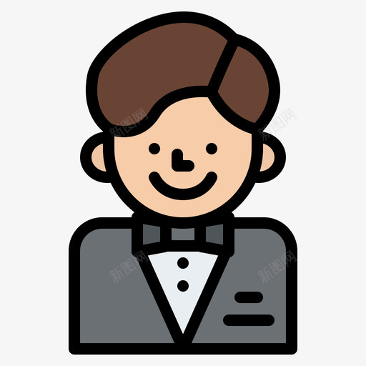 新郎婚礼275线性颜色svg_新图网 https://ixintu.com 新郎 婚礼 线性 颜色