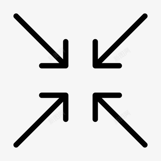 小屏幕箭头最小化svg_新图网 https://ixintu.com 屏幕 箭头 最小化 调整 大小 视图 摄影 影线 字形