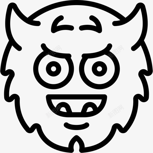 邪恶怪物表情1直系svg_新图网 https://ixintu.com 邪恶 怪物 表情 直系