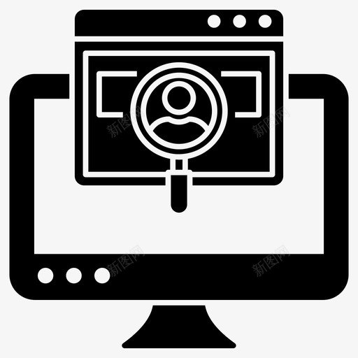 招聘员工招聘员工搜索svg_新图网 https://ixintu.com 招聘 员工 搜索 人力资源 人才 网络 通信 字形 图标
