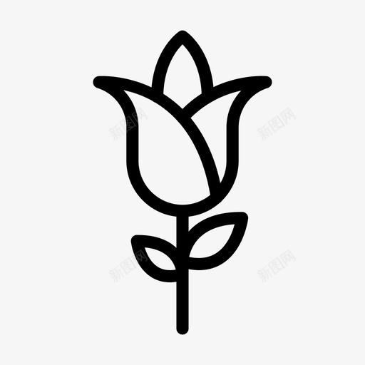 花园自然svg_新图网 https://ixintu.com 自然 公园 郁金香 线雕文