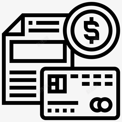 账户余额银行业务信贷svg_新图网 https://ixintu.com 账户 余额 银行业务 信贷 账单 paymentelementline