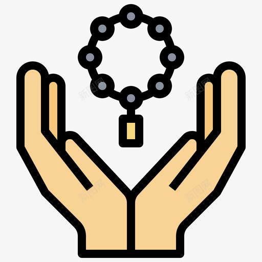 祈祷斋月36日直线颜色svg_新图网 https://ixintu.com 祈祷 斋月 36日 直线 颜色
