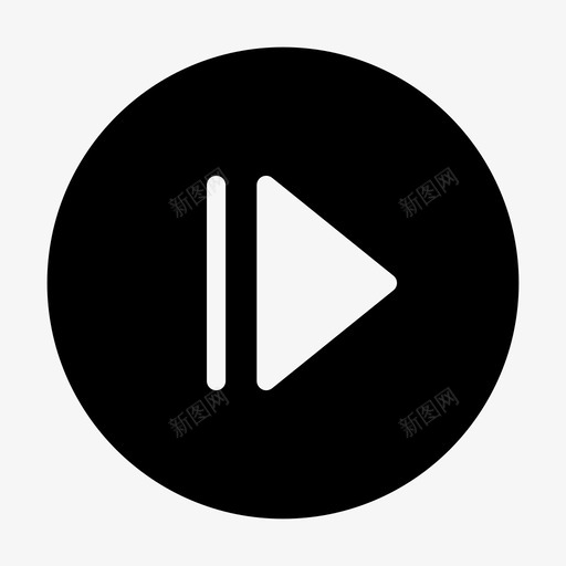 下一个视频按钮播放器标志svg_新图网 https://ixintu.com 下一个 视频 按钮 标志 播放器 媒体