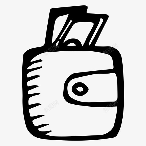 钱包涂鸦钱svg_新图网 https://ixintu.com 钱包 涂鸦