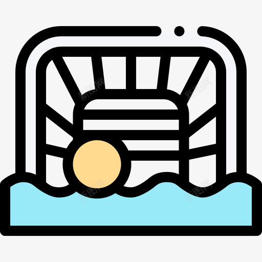 水球游泳池44线颜色svg_新图网 https://ixintu.com 水球 游泳池 颜色