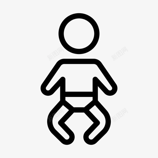 婴儿儿童新生儿svg_新图网 https://ixintu.com 儿童 婴儿 新生儿 父母 日线 字形