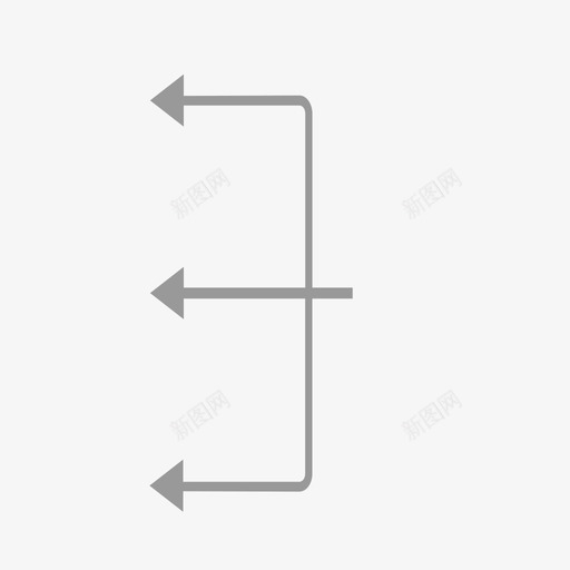 向左三箭头2svg_新图网 https://ixintu.com 向左 箭头 线性 单色