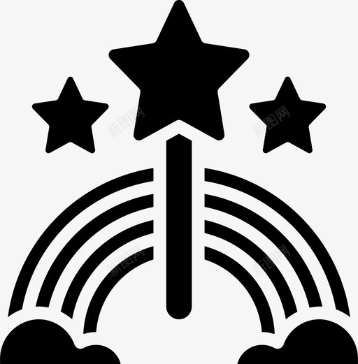 魔杖童话13填充svg_新图网 https://ixintu.com 魔杖 童话 填充