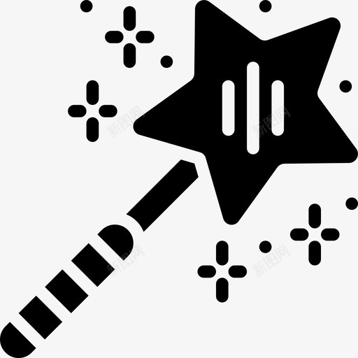 魔杖童话13填充svg_新图网 https://ixintu.com 魔杖 童话 填充