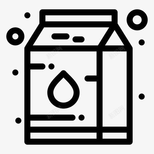 纸箱炼乳牛奶svg_新图网 https://ixintu.com 纸箱 炼乳 牛奶 食品 加粗 粗线