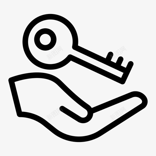 钥匙保护手锁svg_新图网 https://ixintu.com 钥匙 保护 安全 人寿保险 标志