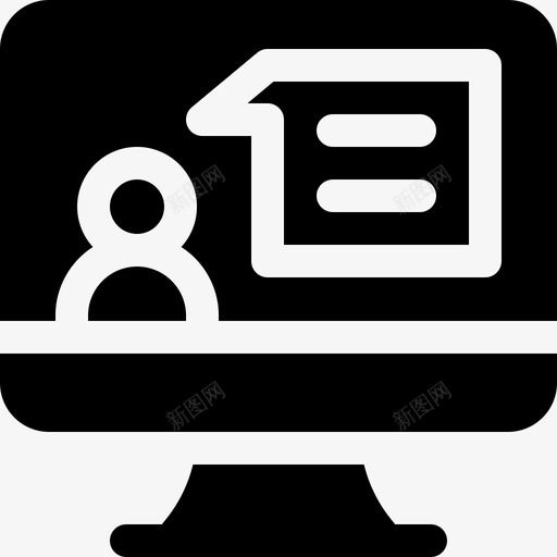网络研讨会远程办公已填充svg_新图网 https://ixintu.com 网络 研讨会 远程 办公 填充